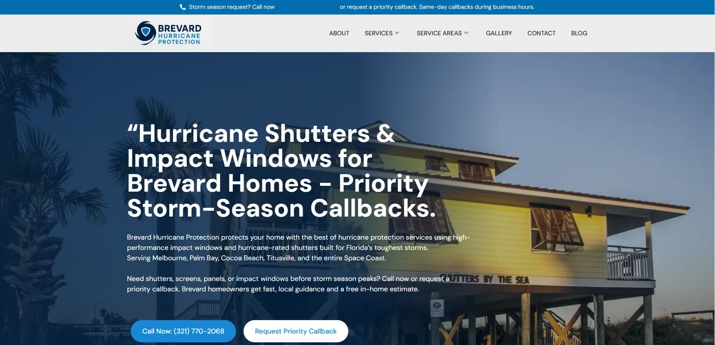 Hurricane shutters and protection website