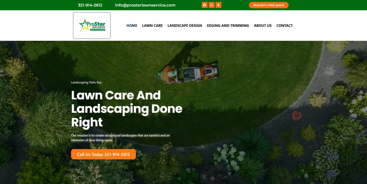 Lawn and landscaping website